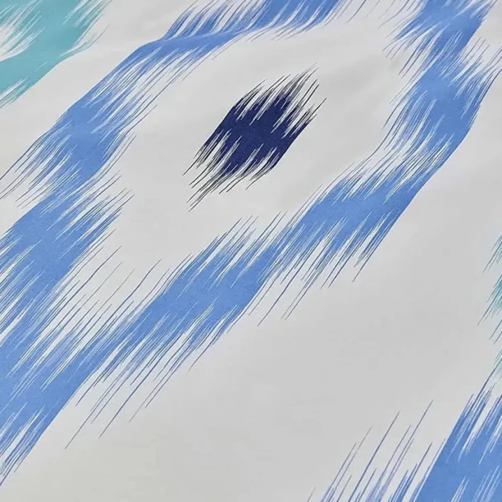 Karaca Nautica Home Ikat BettbezugSet aus 100 % Baumwolle, 135 × 200 cm, WeißBlau - Clearance