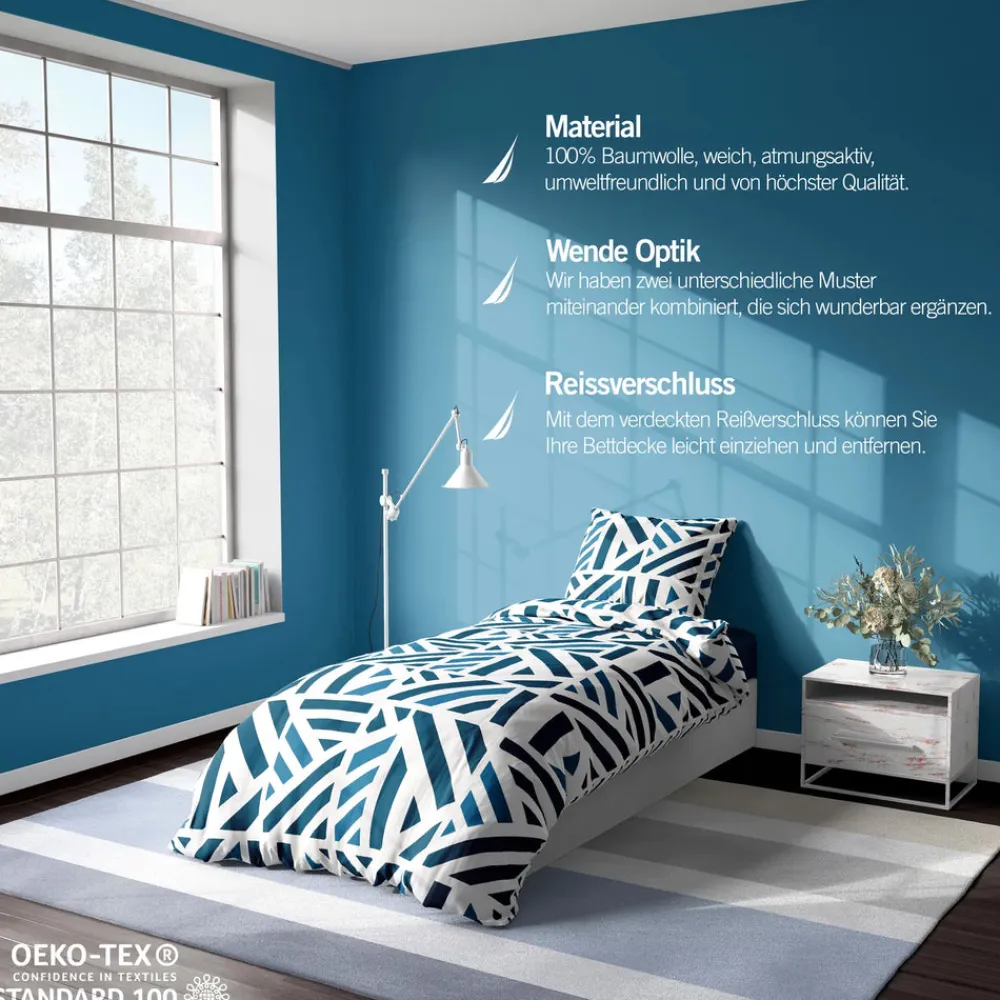 Karaca Nautica Home Orıon Bettwäsche Set 100% Baumwolle 135X200 + 80X80 Online