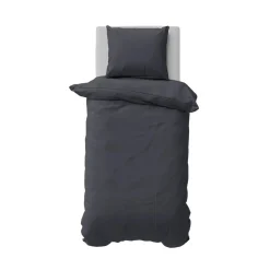 Karaca Nautica Solid Einzelperson Anthrazit Bettbezugsset, 155x220, 80x80 Discount