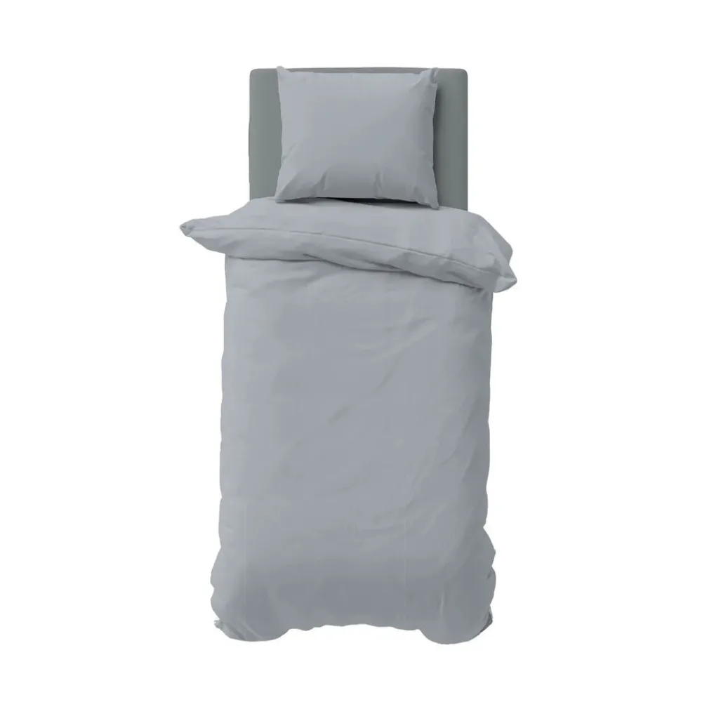 Karaca Nautica Solid Einzelperson Grau Bettbezugsset, 135X200, 80X80 Clearance