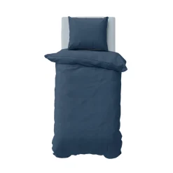 Karaca Nautica Solid Einzelperson İndigo Bettbezugsset, 135x200, 80x80 Clearance