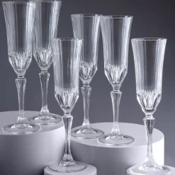 Karaca RCR Adagio 6-teiliges Flöten-Glas-Set 180 ml Klar Best