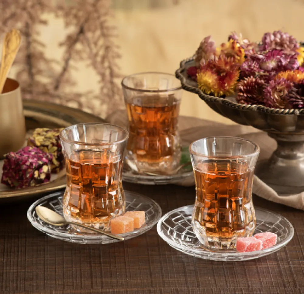 Karaca Rcr Etna Teetassen-Set, 12-teilig, für 6 Personen Clearance