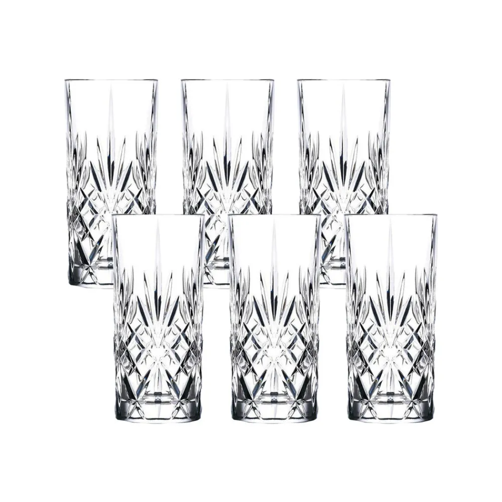 Karaca RCR Melodia 6er-Set Trinkgläser 360 ml Klar Clearance
