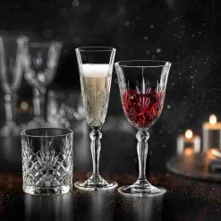 Karaca RCR Melodia Kristall-Glas-Set, 6 Stück, 270 ml Klar New