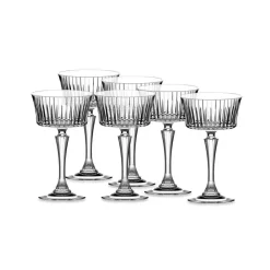 Karaca RCR Timeless 6-teiliges Champagnerglas-Set 260 ml Klar Clearance