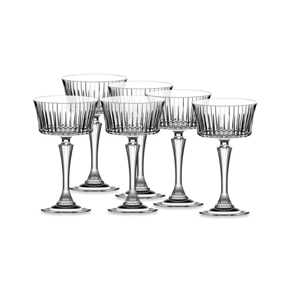 Karaca RCR Timeless 6-teiliges Champagnerglas-Set 260 ml Klar Clearance
