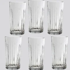 Karaca RCR Timeless 6-teiliges Getränkeglas-Set 440 ml Klar New