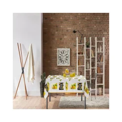 Karaca Sarah Anderson Lemon (Zitrone) abwischbare Tischdecke 140x140 cm Gelb Best