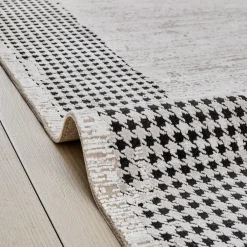Karaca Viskose Premium Gänsefuß Muster Teppich 160x230cm Outlet